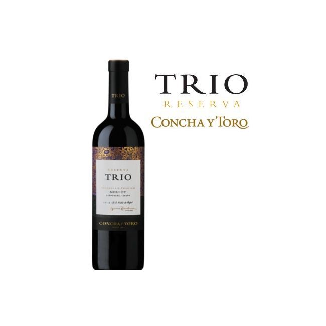 Trio Merlot Reserva Concha y Toro al mejor precio en Chile. VinosWine