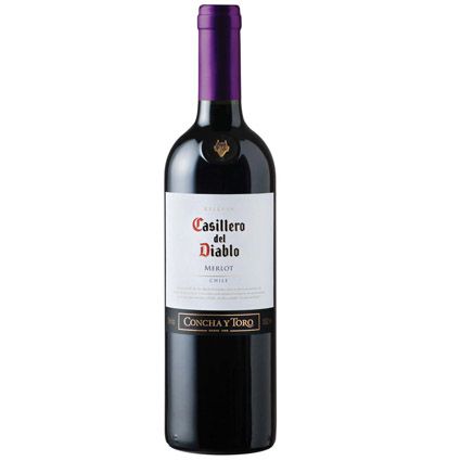 Casillero del Diablo Merlot Concha y Toro. 