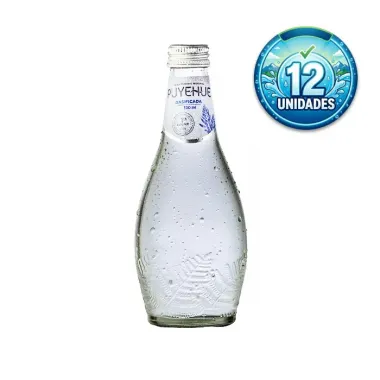 Agua Mineral Puyehue con gas vidrio 330cc (pack 12 unidades)