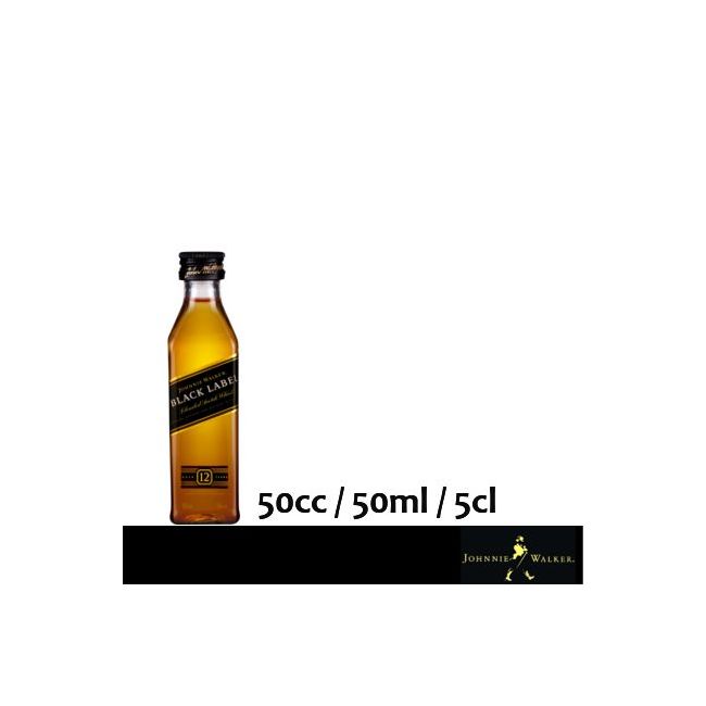 Johnnie Walker Black miniatura 50cc